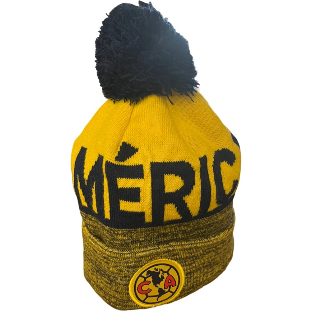 CLUB AMERICA YOUTH SOLID CUFF UNISEX POM BEANIE
